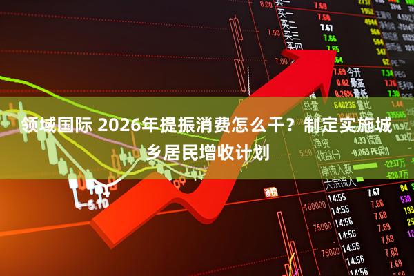 领域国际 2026年提振消费怎么干？制定实施城乡居民增收计划