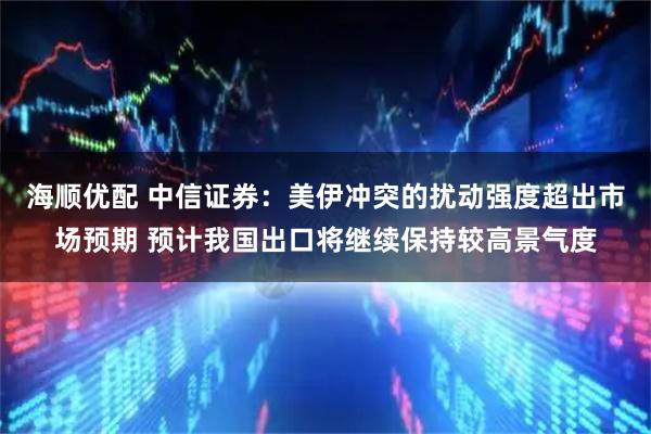 海顺优配 中信证券：美伊冲突的扰动强度超出市场预期 预计我国出口将继续保持较高景气度