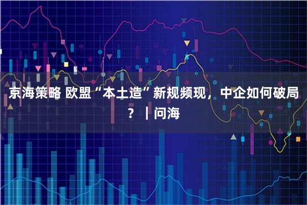 京海策略 欧盟“本土造”新规频现，中企如何破局？｜问海